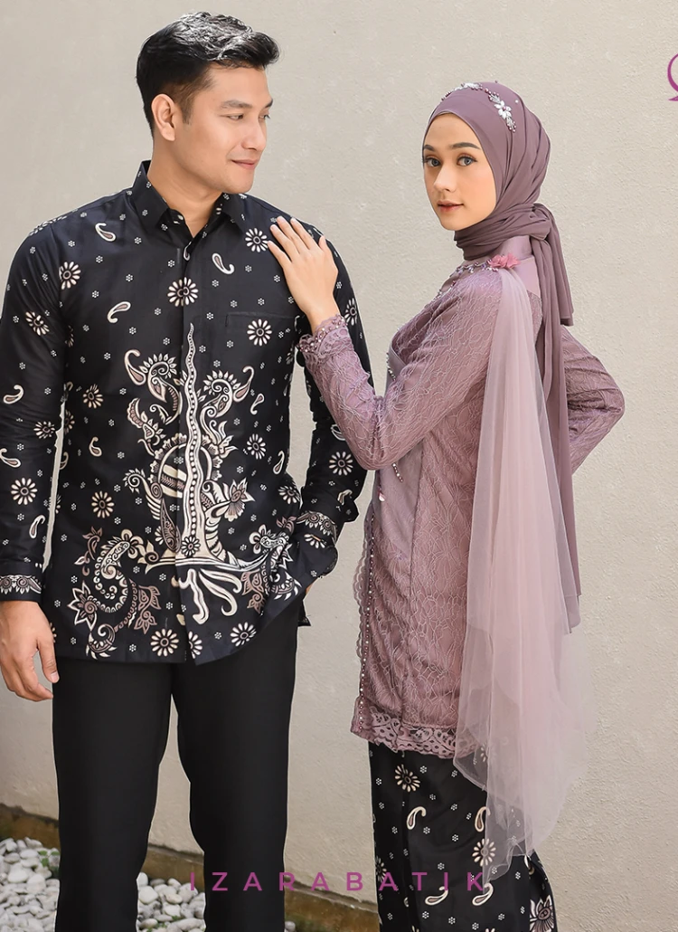 Zerina Series Set Kebaya Batik Modern Couple Wisuda Lamaran Full Payet Tunangan Kondangan Bridesmaid