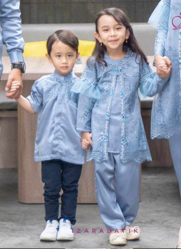 Family Set Lalita Denim - Raya Collection Setelan Baju Couple Sarimbit Keluarga Muslim Lebaran