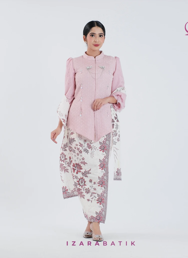 Kanaya Series Jaguard Fukuro (Tanpa Bross) Set Kebaya Modern Couple Wisuda Lamaran Tunangan Kondangan