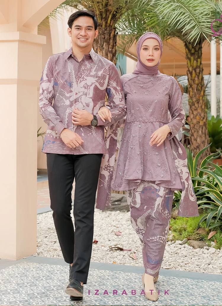 Diana Taro Set Kebaya Batik Modern Couple Wisuda Lamaran Full Payet Tunangan Kondangan Bridesmaid