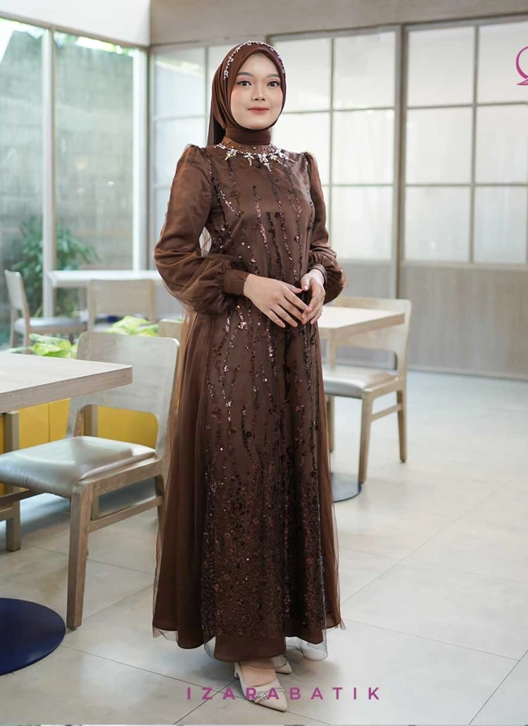 Arindha Series Dress Wanita Modern Elegan Baju Kondangan Etnik Tradisional Gamis Batik