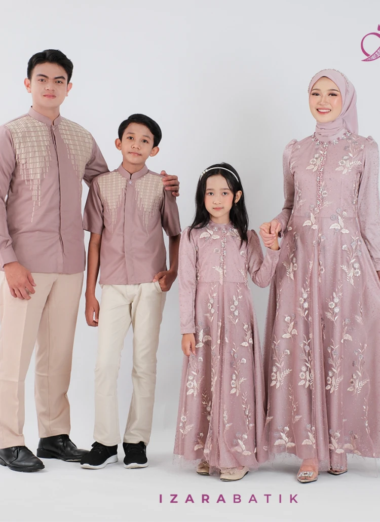 Family Set Irsyana Series Raya Collection Baju Couple Sarimbit Lebaran Keluarga Muslim Gamis Koko