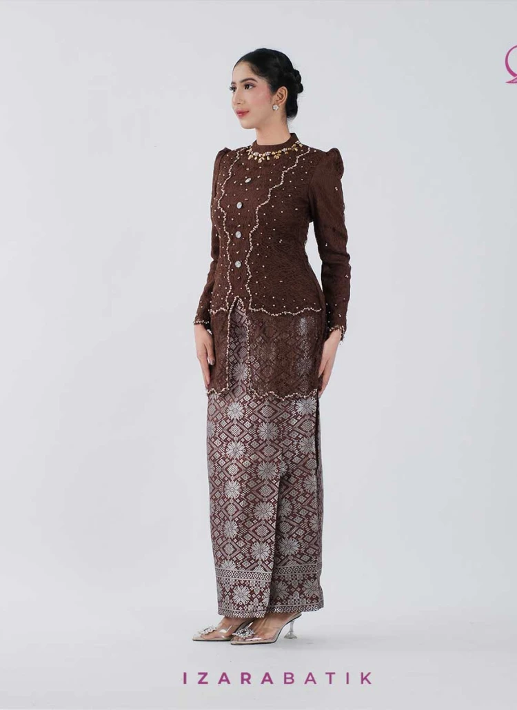 Gracelyn Couple Series Set Kebaya Batik Modern Couple Wisuda Lamaran Full Payet Tunangan Kondangan Bridesmaid
