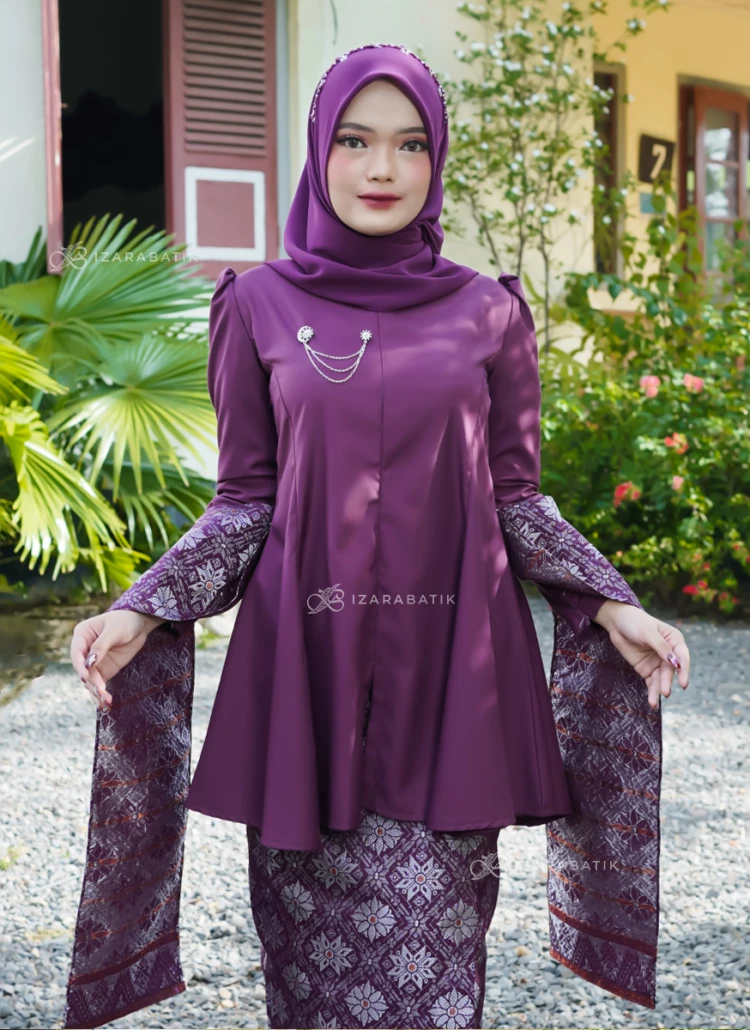 Katun Salsa Series Bross Set Batik Kebaya Modern Couple Wisuda Lamaran Full Payet Tunangan Kondangan Bridesmaid