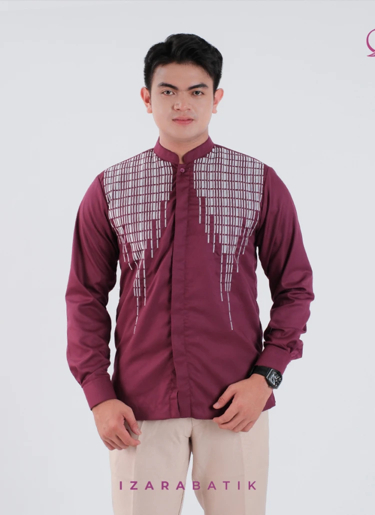 KEMEJA DEWASA BURGUNDY S