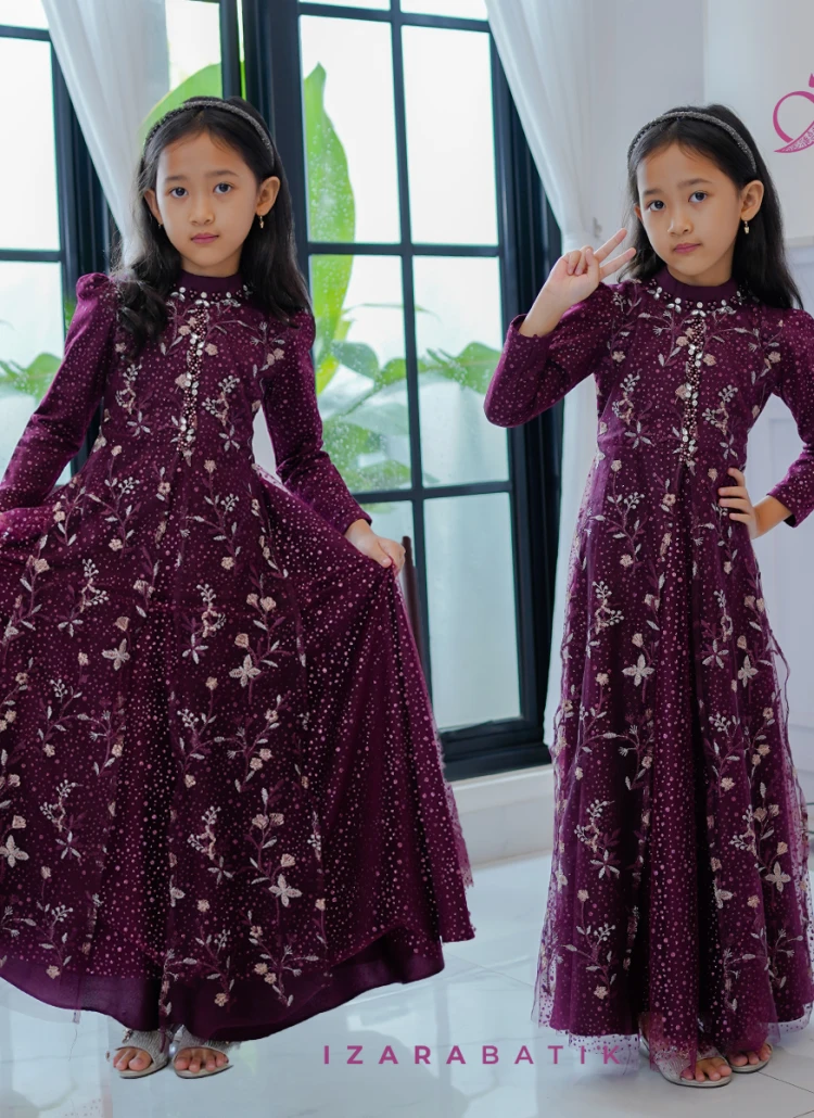 DRESS ANAK BURGUNDY