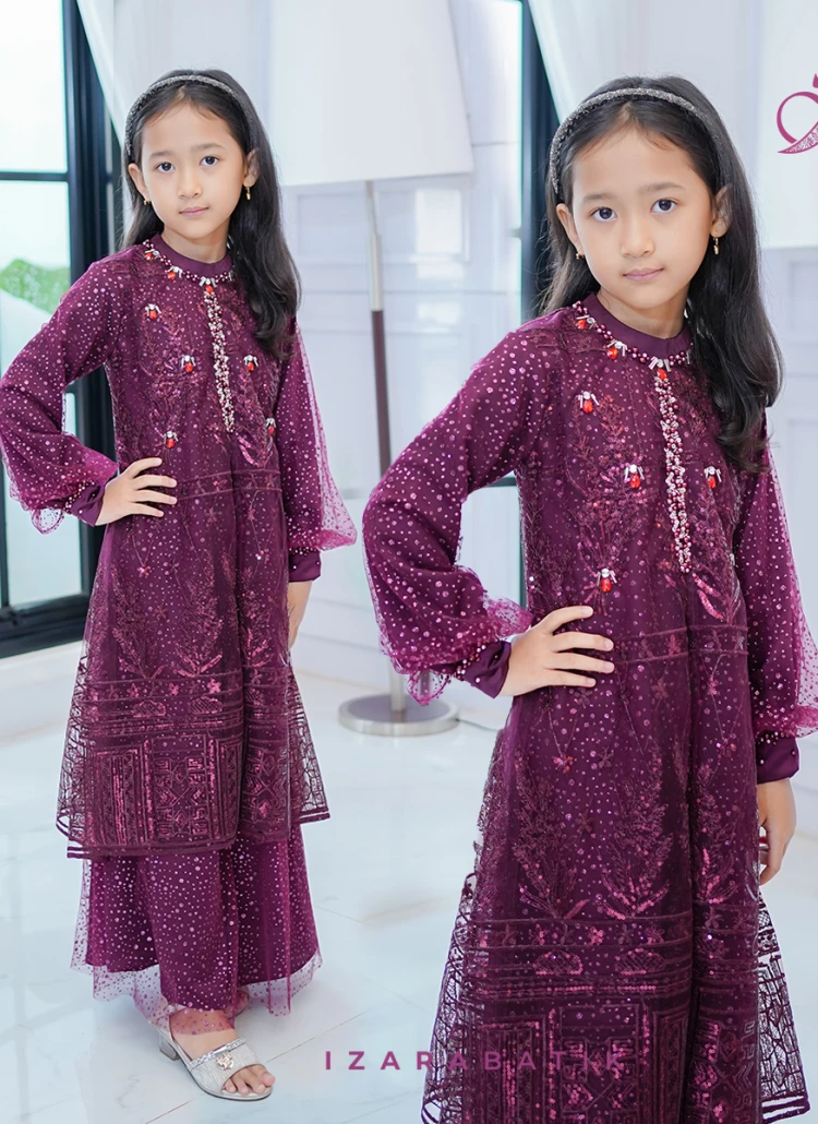 DRESS ANAK BURGUNDY