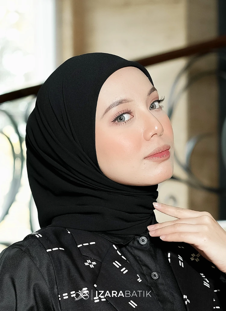 PASHMINA POLOS HITAM