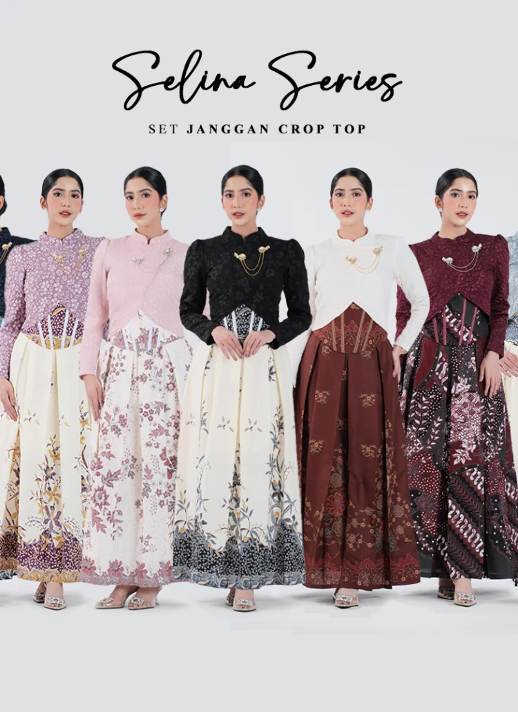 Set Selina Series Jaguard Fukuro Premium Free Bross Cantik Set Kebaya Batik Modern Wisuda Lamaran Tunangan Kondangan