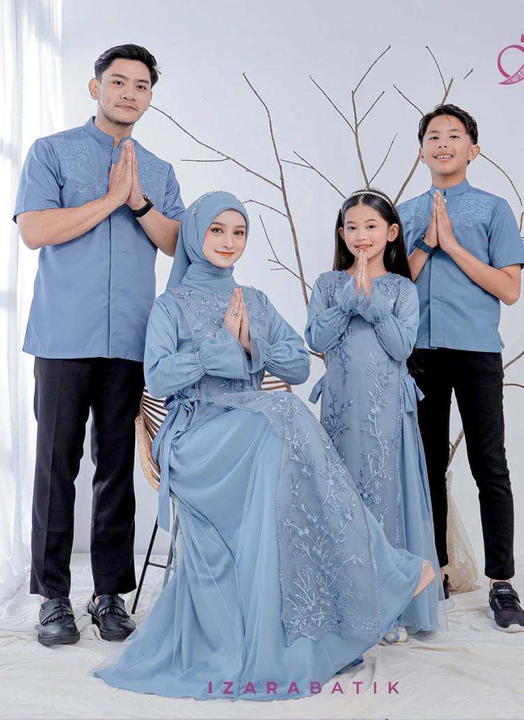 Family Set Amira Series Raya Collection Baju Couple Sarimbit Lebaran Keluarga Muslim Gamis Koko