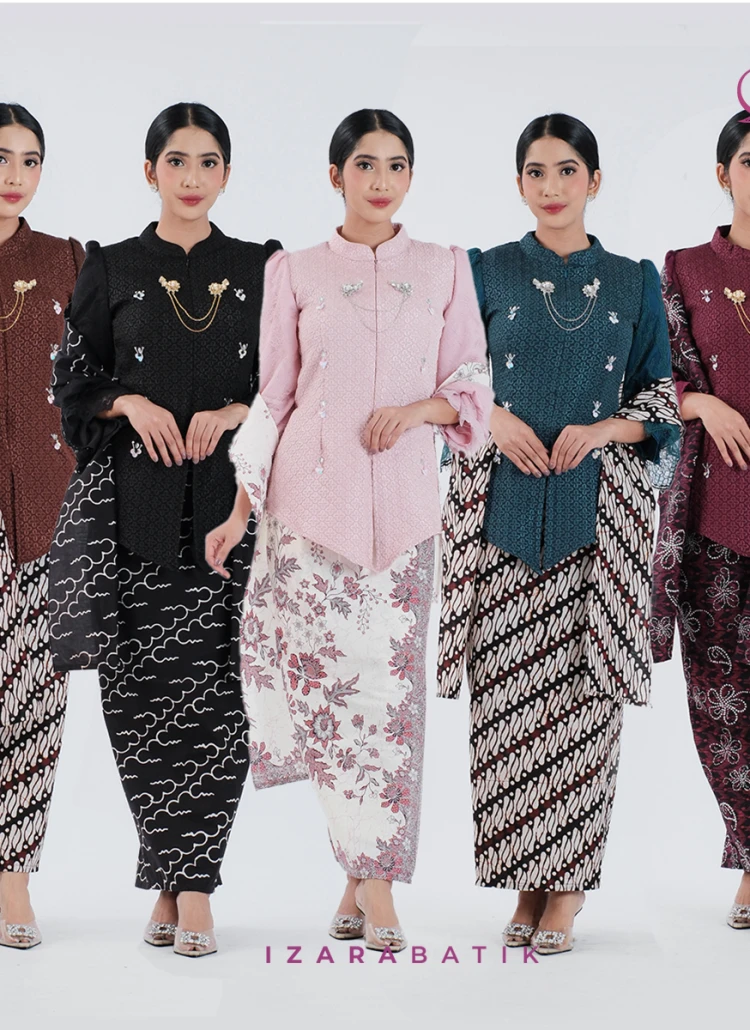 Kanaya Series Jaguard Fukuro (Tanpa Bross) Set Kebaya Modern Couple Wisuda Lamaran Tunangan Kondangan