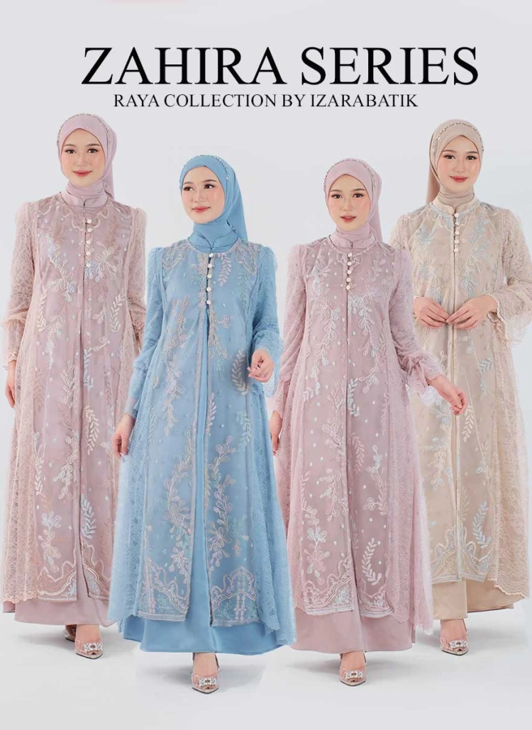 Zahira Dress Exclusive Raya Collection Gaun Tile Maxi Dress Kondangan Gamis Pesta Lamaran Tunangan