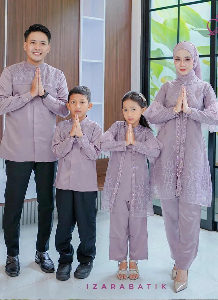 Family Set Lalita Taro Raya Collection Baju Couple Sarimbit Lebaran Keluarga Muslim Gamis Koko
